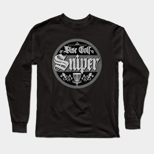 Vintage Grey Disc Golf Sniper Long Sleeve T-Shirt